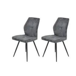 Stuhl-Set 2 St&uuml;ck Sitzfl&auml;che 360&deg; drehbar Samt