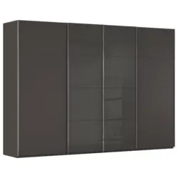 Schwebet&uuml;renschrank in Graphitfarben, Schwarz