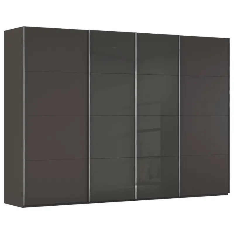 Schwebet&uuml;renschrank in Graphitfarben, Schwarz