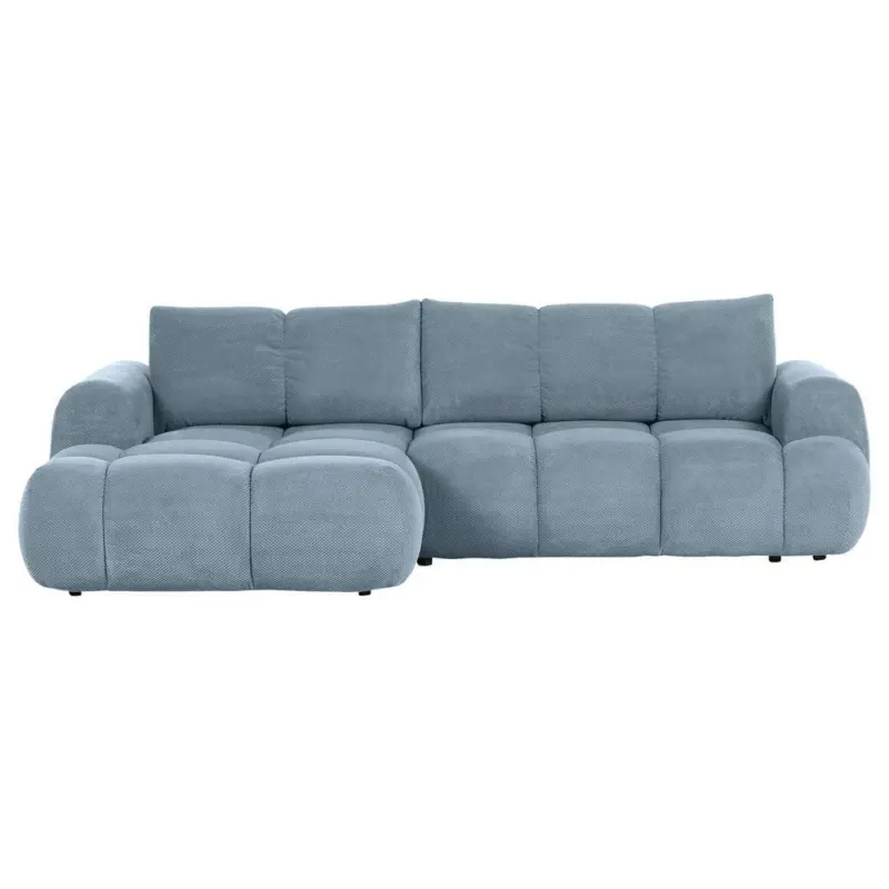 Ecksofa in Flachgewebe Blau