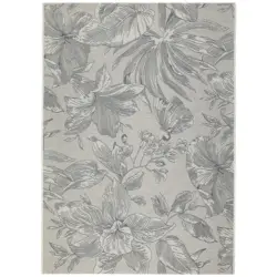 Outdoorteppich 160/230 cm Milano Blau, Silberfarben