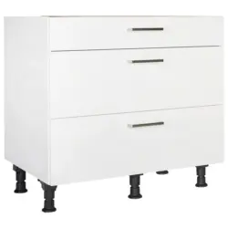 Schubkastenunterschrank 90/87/56 cm in Wei&szlig;