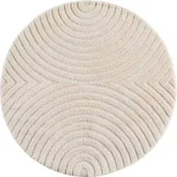 Flachwebeteppich 120 cm ART Creme