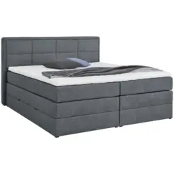 Boxspringbett 140/200 cm in Blaugrau