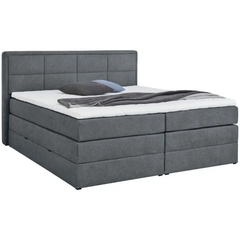 Boxspringbett 140/200 cm in Blaugrau