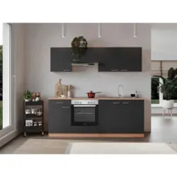 K&uuml;chenblock 210 cm in Grau