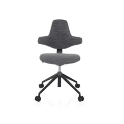 Drehstuhl in Flachgewebe Grau