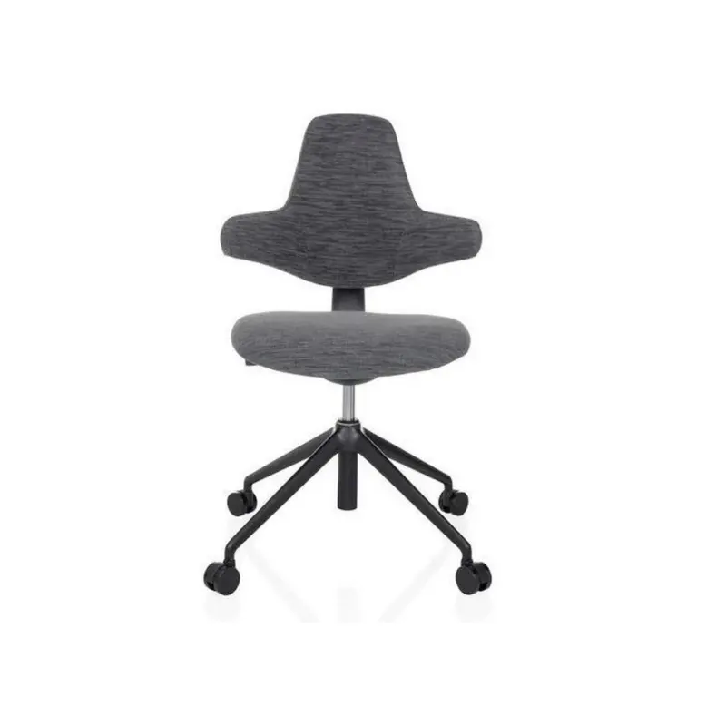 Drehstuhl in Flachgewebe Grau