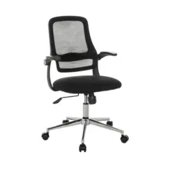 Drehstuhl in Flachgewebe Schwarz