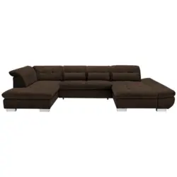 Wohnlandschaft in Mikrofaser Braun