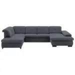 XXXLutz Lauterach - Ihr M&ouml;belhaus bei Bregenz Wohnlandschaft in Webstoff Anthrazit