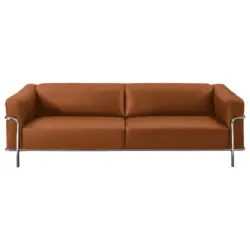 3-Sitzer-Sofa Mandia in Echtleder Braun