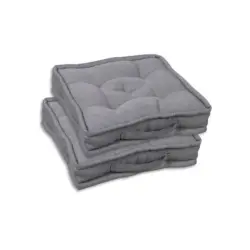 Gartensitzkissenset in Grau Uni