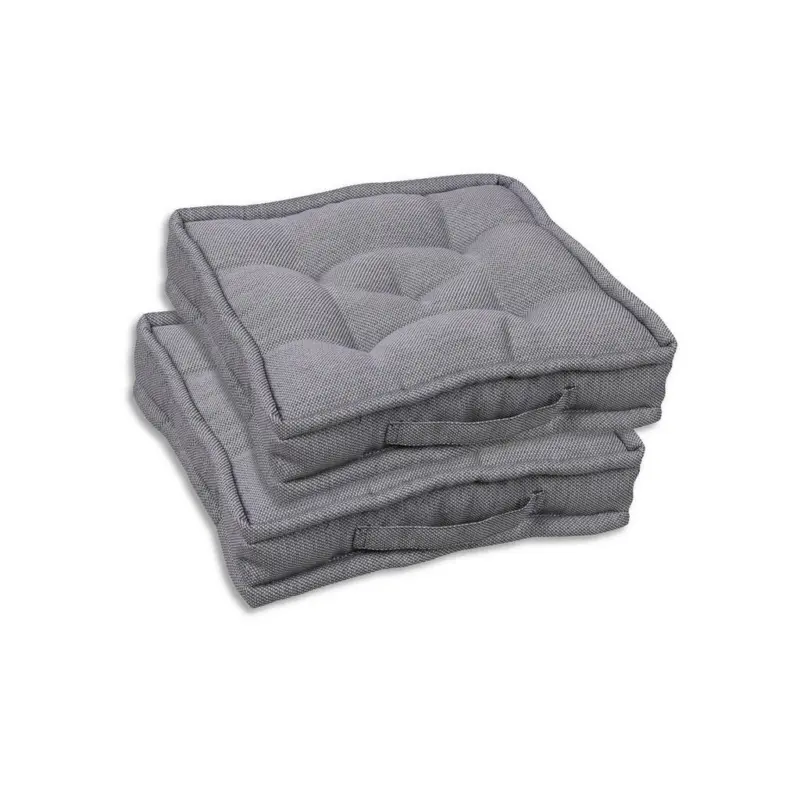 Gartensitzkissenset in Grau Uni