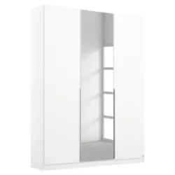 Dreht&uuml;renschrank in Silberfarben, Wei&szlig;