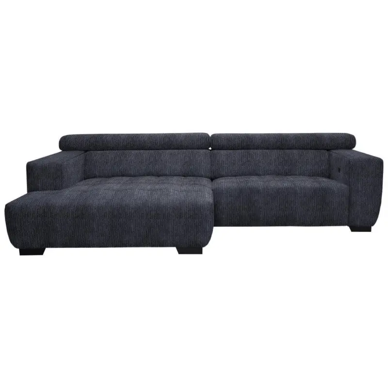 Ecksofa in Webstoff Dunkelgrau 182/279 cm