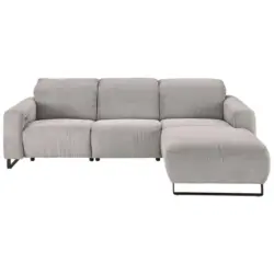Ecksofa in Cord Grau 266/180 cm