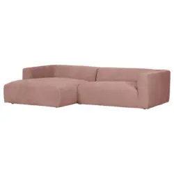 Ecksofa in Chenille Altrosa 175/280 cm