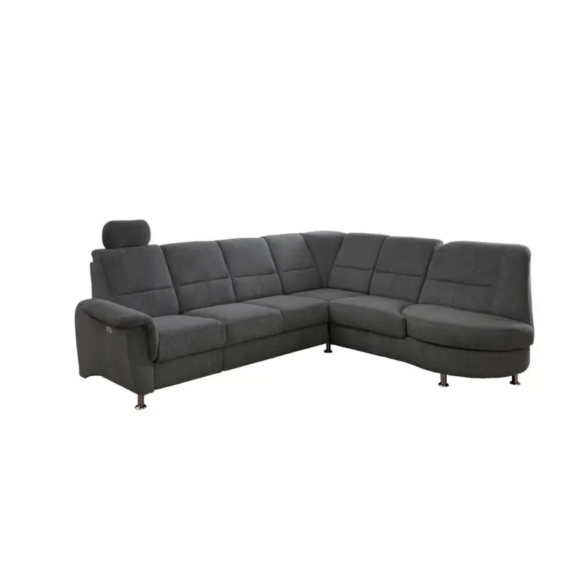 Ecksofa in Chenille Anthrazit 275/236 cm