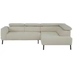 Ecksofa in Feincord Beige 280/205 cm