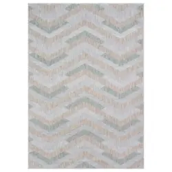 Outdoorteppich 80/150 cm Melissa Grau, Beige