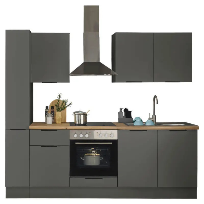 K&uuml;chenblock in Graphitfarben