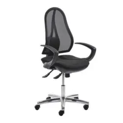 Drehstuhl in Netzbespannung Schwarz