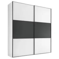 Schwebet&uuml;renschrank in Anthrazit, Wei&szlig;
