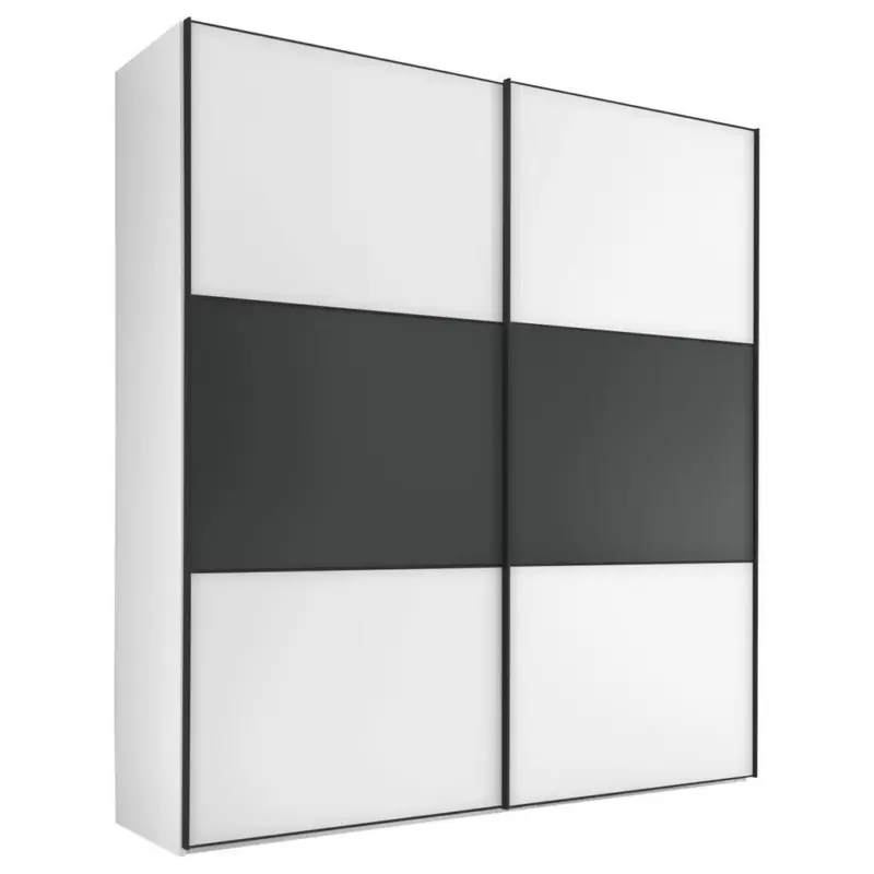 Schwebet&uuml;renschrank in Anthrazit, Wei&szlig;