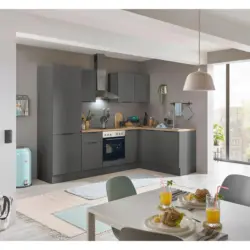 Eckk&uuml;che 270/165 cm in Graphitfarben