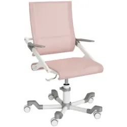 Jugenddrehstuhl in Netzbespannung Wei&szlig;, Hellrosa