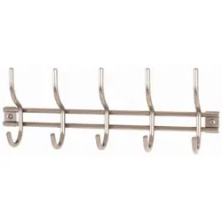 Garderobenleiste in Edelstahlfarben