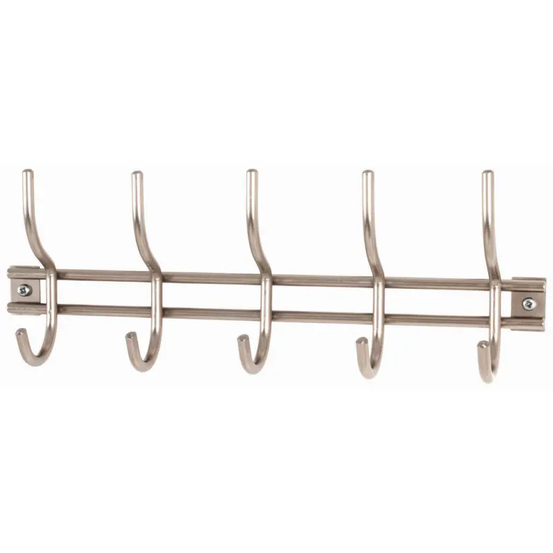 Garderobenleiste in Edelstahlfarben