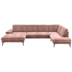 Wohnlandschaft in Velours Flieder