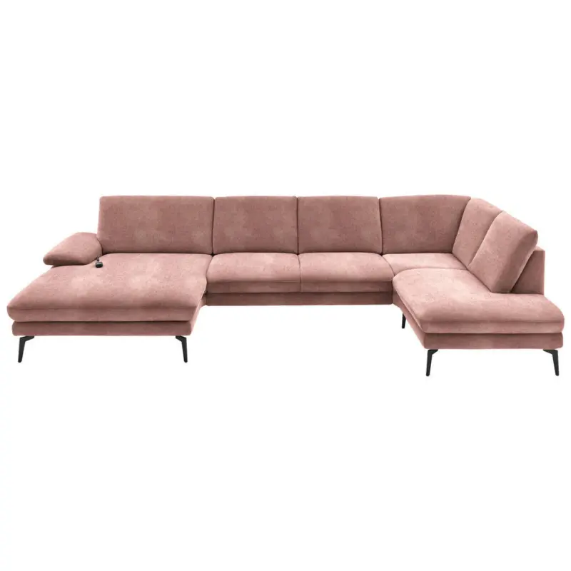 Wohnlandschaft in Velours Flieder