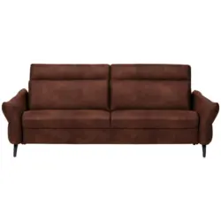 3-Sitzer-Sofa in Echtleder Rotbraun