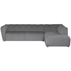 Ecksofa Livoli in Chenille Hellgrau 290/218 cm
