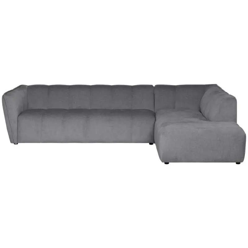 Ecksofa Livoli in Chenille Hellgrau 290/218 cm