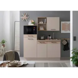 K&uuml;chenblock 165 cm in Eichefarben, Kaschmir