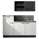 XXXLutz Lauterach - Ihr M&ouml;belhaus bei Bregenz K&uuml;chenblock 180 cm in Graphitfarben, Hellgrau