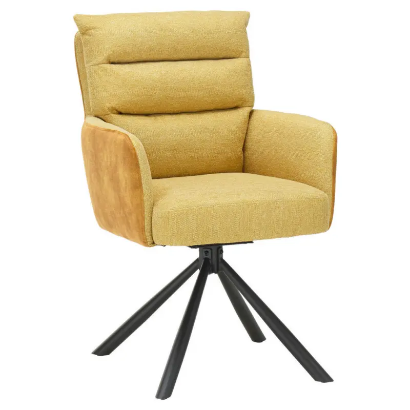 Armlehnstuhl Stoffauswahl, Sitzfl&auml;che 180&deg; drehbar, automatische R&uuml;ckholfunktion Mikrofaser