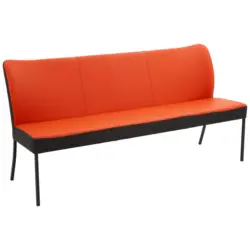 Sitzbank 140/89/65 cm in Anthrazit, Orange