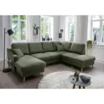 XXXLutz Lauterach - Ihr M&ouml;belhaus bei Bregenz Wohnlandschaft Valentina in Chenille Dunkelgr&uuml;n