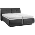 XXXLutz Lauterach - Ihr M&ouml;belhaus bei Bregenz Polsterbett Matratze, Lattenrost, Kopfteilverstellung Anthrazit 180/200 cm