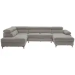 XXXLutz Lauterach - Ihr M&ouml;belhaus bei Bregenz Wohnlandschaft Combo in Flachgewebe Dunkelgrau