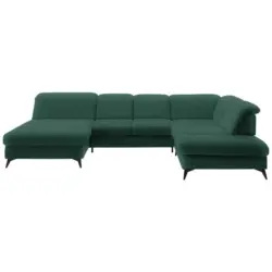 Wohnlandschaft in Chenille Waldgr&uuml;n