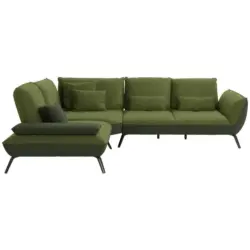 Ecksofa in Flachgewebe Gr&uuml;n 250/310 cm