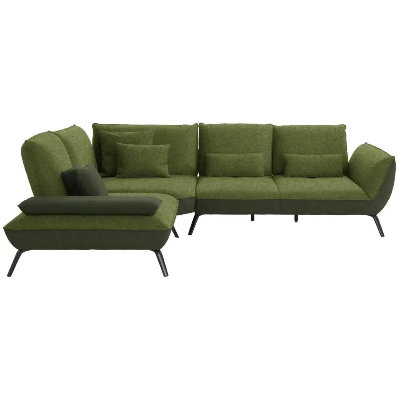 Ecksofa in Flachgewebe Gr&uuml;n 250/310 cm