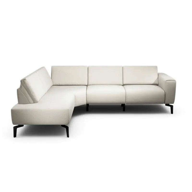 Ecksofa Cosy in Chenille Naturfarben 193/256 cm