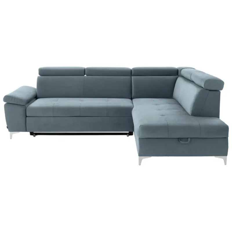Ecksofa in Mikrofaser Hellblau